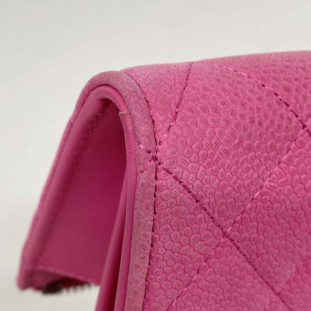 CHANEL Pink Caviar Leather Wallet - Picture 5 of 7